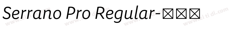 Serrano Pro Regular字体转换